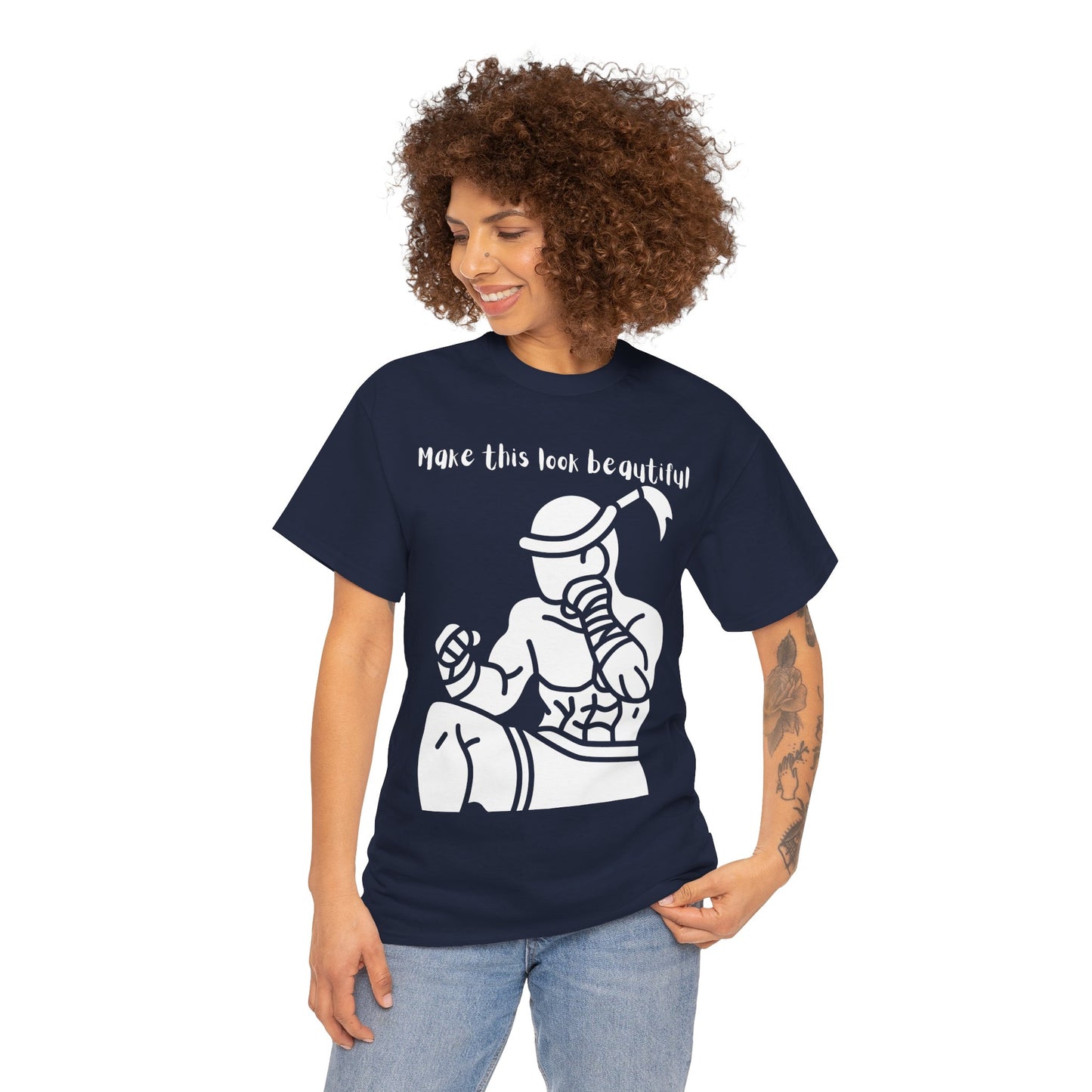 Muay Thai "Make This Look Beautiful" Unisex Heavy Cotton Tee